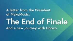 Finale楽譜作成ソフトウェアのインターフェース画面